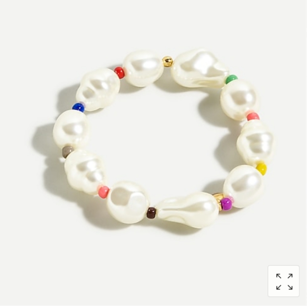 Rainbow Pop Pearl Stretch Bracelet